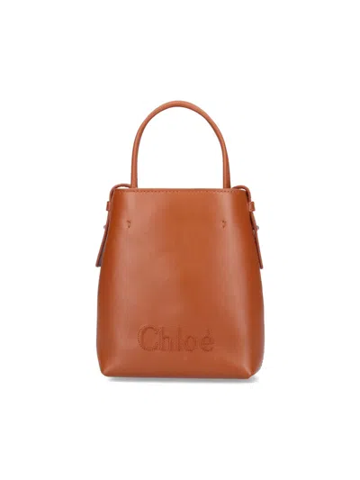 Chloé "sense" Micro Bag In Brown