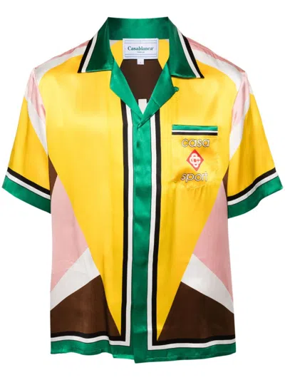 Casablanca Shirt In Multicolor Silk