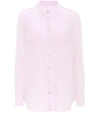 Equipment Slim Signature Silk Shirt In Petal Pink