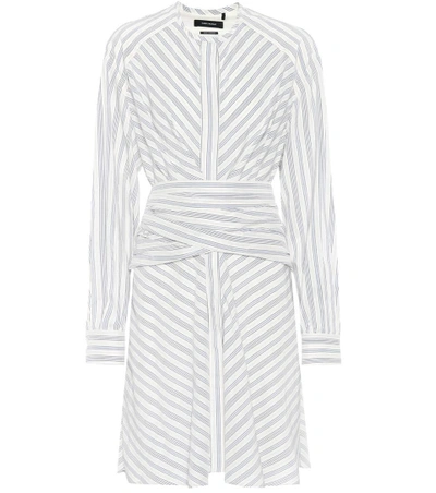 Isabel Marant Victoria Striped Silk-blend Dress In White
