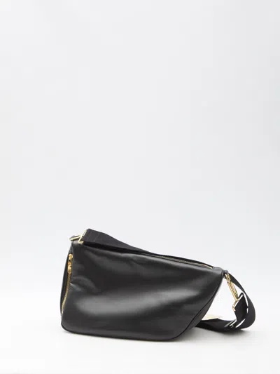 Burberry Messenger Shield Medium Bag In Black