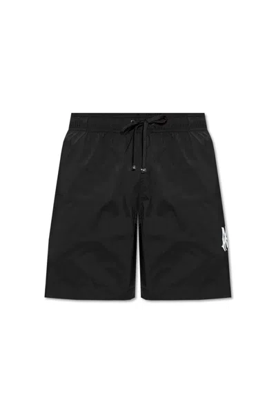 Amiri Ma Core-print Swim Shorts In Black