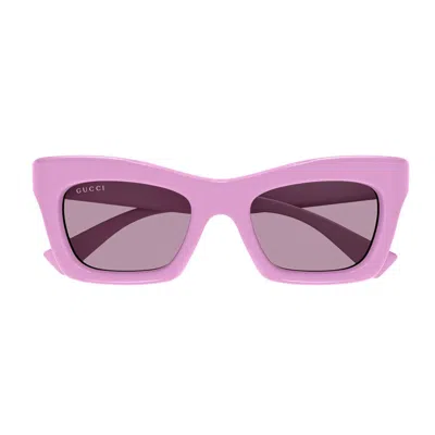 Gucci Eyewear Cat Eye Frame Sunglasses In Pink