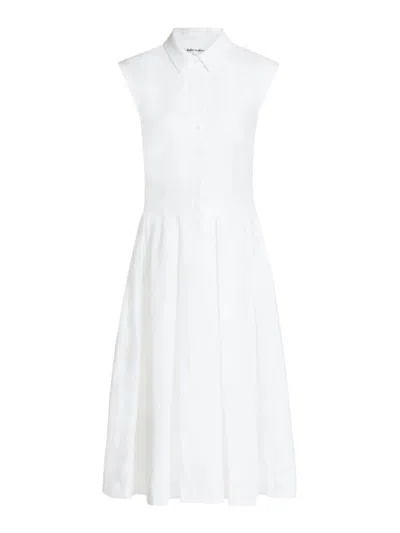 Reformation Women's Prim Linen Midi-shirtdress In White