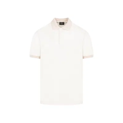 Brioni Men's Cotton Polo Shirt For Ss24 In White