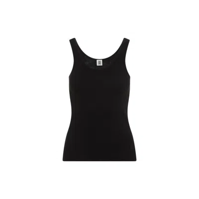By Malene Birger Anisa Logo-embroidered Tank Top In Black