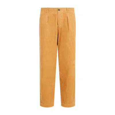Universal Works Pleat-detail Wide-leg Corduroy Trousers In Brown