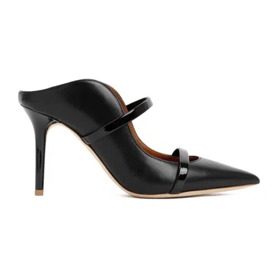 Malone Souliers Maureen 85 Croc-effect Leather Mules In Black