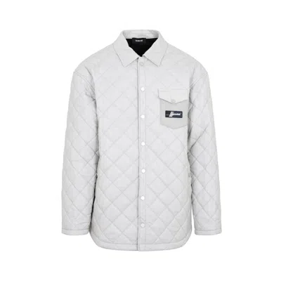 Egonlab Gray Quilted Shirt In White