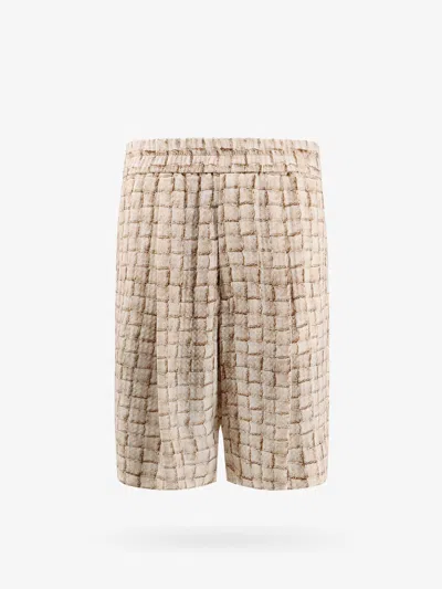 Giorgio Armani Official Store Printed Cupro One-pleat Bermuda Shorts In Pattern