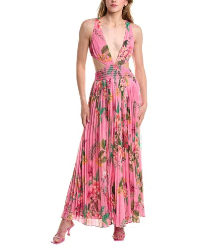 Rococo Sand Womens Chiffon Long Maxi Dress In Pink