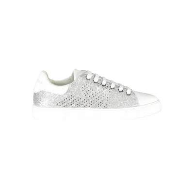 Emporio Armani Silver Polyester Sneaker In Gray