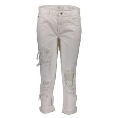 Guess Jeans White Cotton Jeans & Pant In Neutral