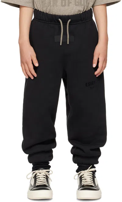 Essentials Kids' Logo-appliquéd Cotton-blend Jersey Sweatpants In Black