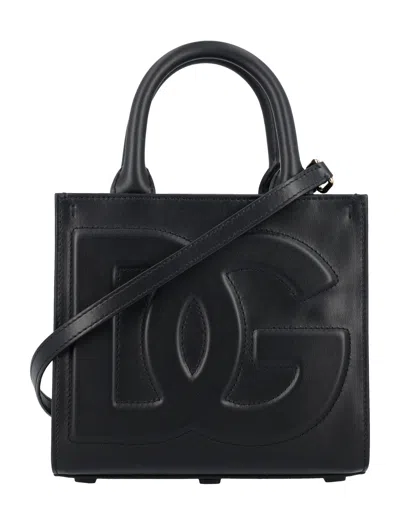 Dolce & Gabbana Mini Tote Bag Dg In Nero
