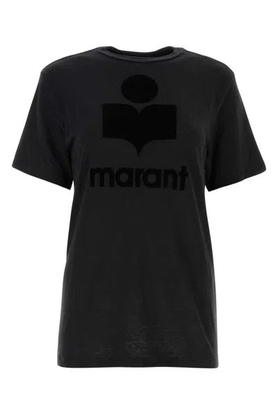 Marant Etoile Zewel Linen T-shirt In Black