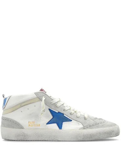 Golden Goose Sneakers In White/blue/silver