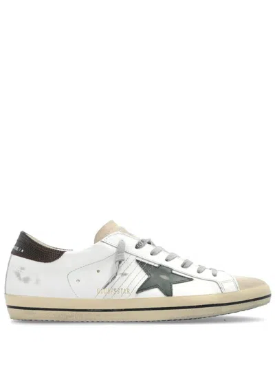 Golden Goose Sneakers In White/seedpearl/green/brown
