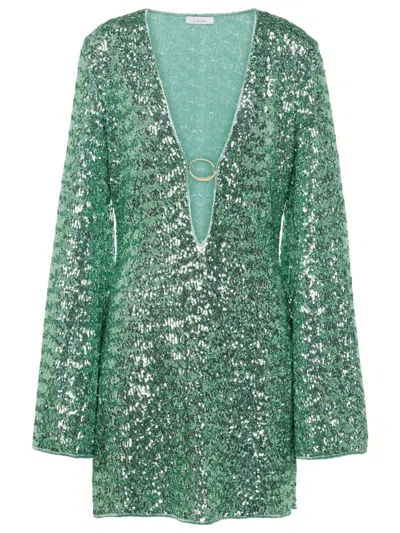 Oseree Oséree Beach Cover-up With Sequins In Green
