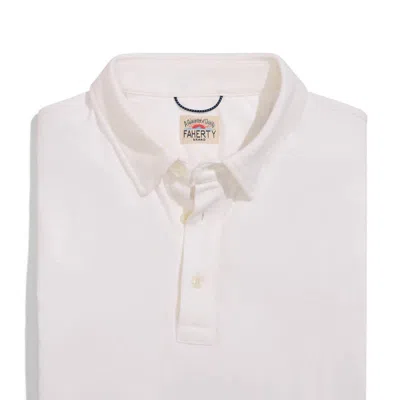 Faherty Movement Short-sleeve Polo In White