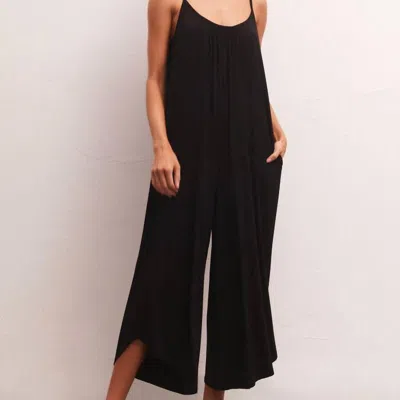 Z Supply Flared Jumpsuit In Black