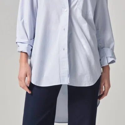 Citizens Of Humanity Kayla Button Front Shirt In Blue