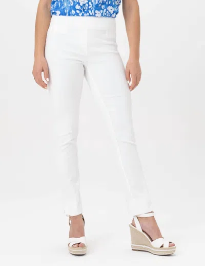 Renuar Pull On Ankle Pant In Creme In White