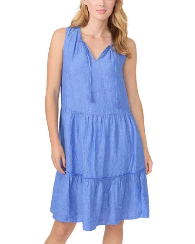 J.mclaughlin J. Mclaughlin Christa Linen-blend Dress In Blue
