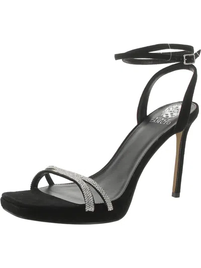 Vince Camuto Kiahna Womens Leather Ankle Strap In Black