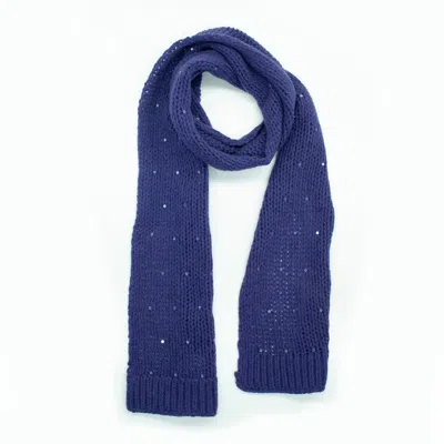 Portolano Scarf With Sequins In Blue