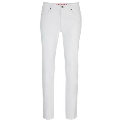 Hugo Extra-slim-fit Jeans In White Comfort-stretch Denim