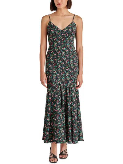 Betsey Johnson Womens Floral Print Polyester Maxi Dress In Green