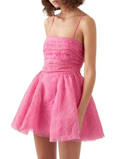 Aje Women's Evangeline Cornelli Lace Minidress In Pink