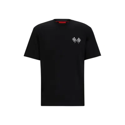 Hugo Relaxed-fit T-shirt In With Seasonal Artwork In Black