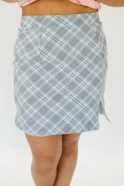 Entro Perfect & Posh Skirt In Heather Grey In White