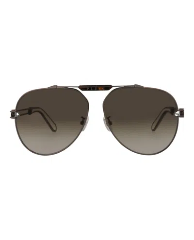 Philipp Plein Aviator-frame Titanium Sunglasses In Multi