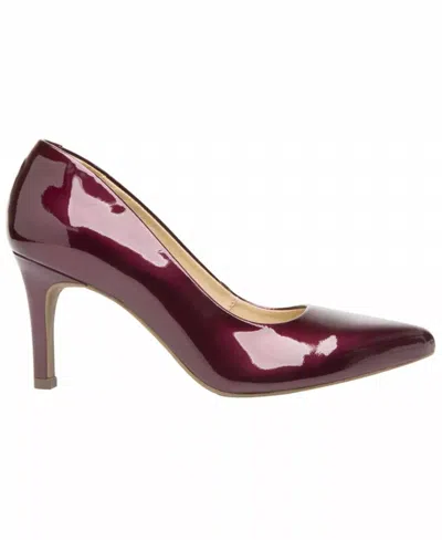 Flexi Patent Leather Dress Heels In Wine In Red