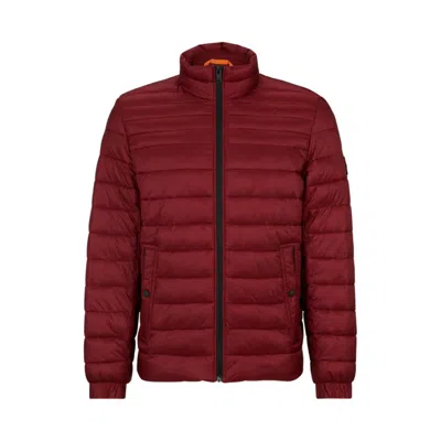 Hugo Boss Lightweight Padded Jacket With Water-repellent Finish In Light Red