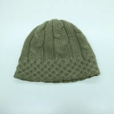Portolano Chunky Beanie With Cables In Green
