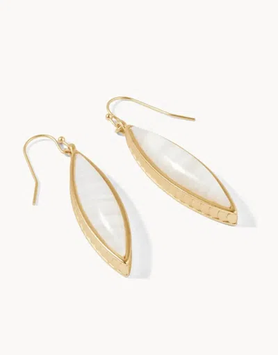 Spartina 449 Women's Naia Marquise Earrings In Gold/white In Multi