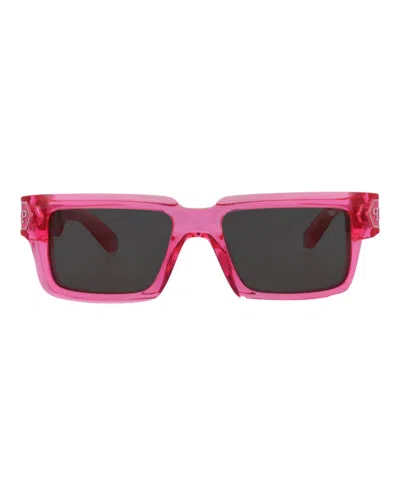 Philipp Plein Square-frame Acetate Sunglasses In Multi