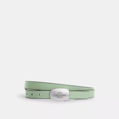 Coach Outlet Signature Buckle Cut To Size Reversible Eliza Belt, 18 Mm In Green