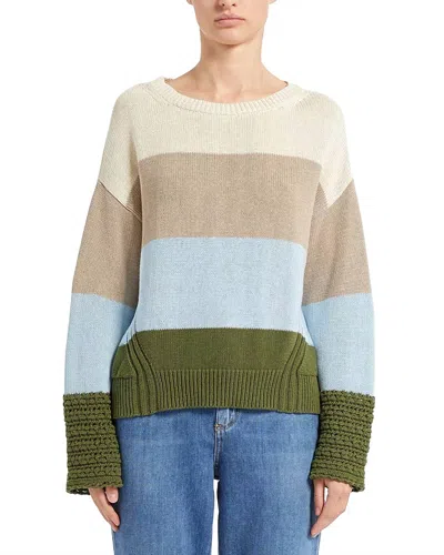 Marella Silvana Sweater In Cream/beige/blue/green