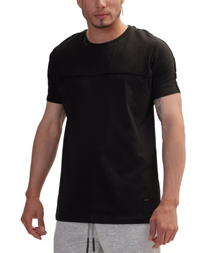 Ron Tomson Front Stitch Detail Fitted T-shirt In Black