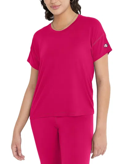Champion Womens Solid Pullover Top In Pink