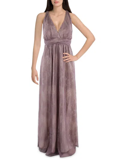 Donna Karan Womens Lace Long Evening Dress In Multi