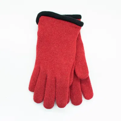 Portolano Gloves With Fleece Lining In Red