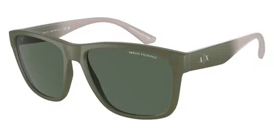 Armani Exchange Men's 59mm Matte Green Sunglasses In Multi
