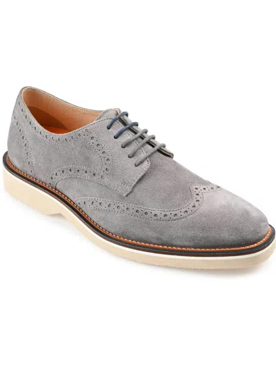 Thomas & Vine Chadwick Mens Suede Lace-up Oxfords In Grey