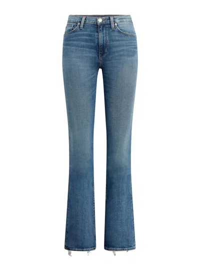 Hudson Women's Barbara High Rise Bootcut Jeans In Sandy Destroy Hem In Blue